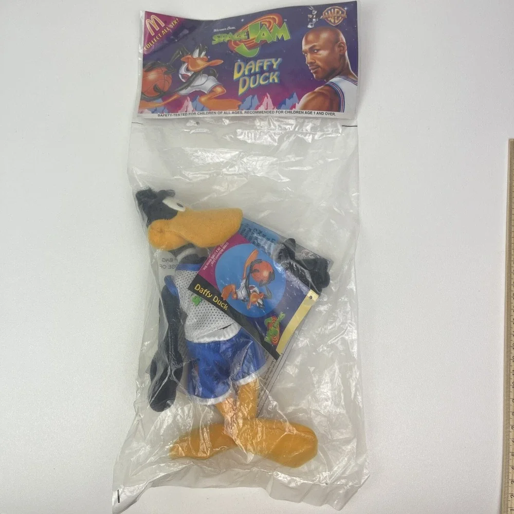 Vintage 1996 Space Jam Daffy Duck Plush Toy McDonalds‎ Looney Tunes